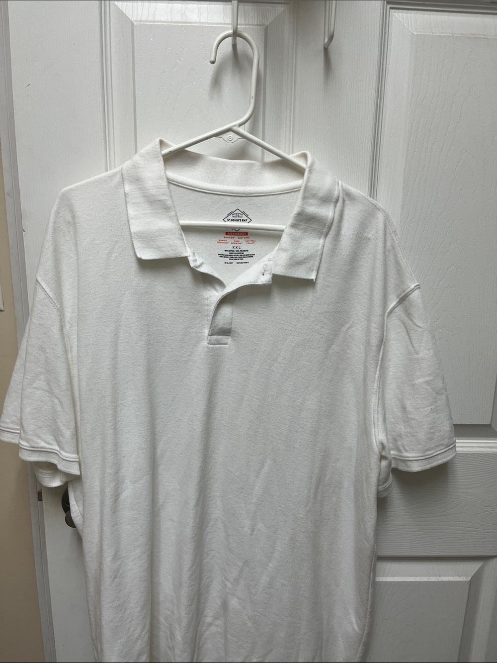 St. John's Bay Men's White Polo Shirt